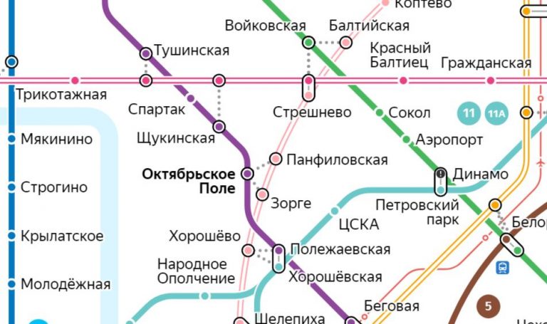 Схема метро октябрьское поле на карте метро