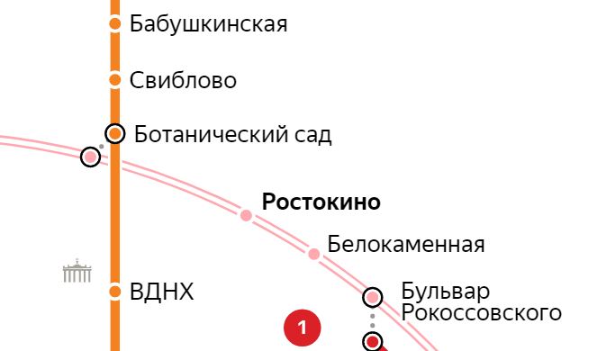 Карта метро Москвы Ростокино. Chery Ростокино метро.